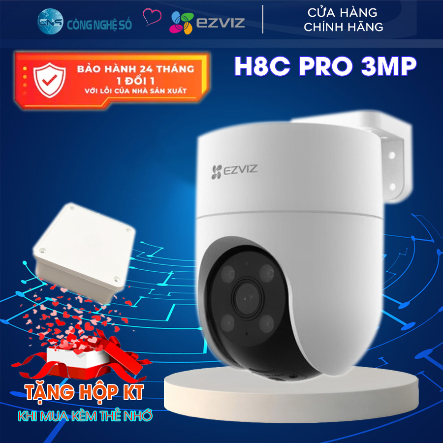 Camera Ngoài Trời Wifi H8C PRO 3MP | H8C PRO 4MP | Đàm Thoại 2 Chiều | Màu Ban Đêm | Chống Nước