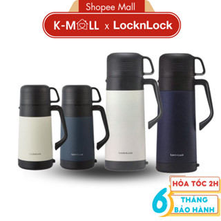 Bình giữ nhiệt LocknLock cỡ đại LHC1484 1,2L và LHC1485 1,8L có quai xách, nắp làm cốc nước - K-MALL