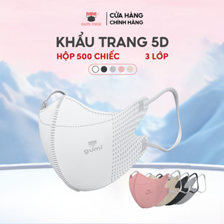 [500 CHIÊC] Khẩu trang 5D Gumi kháng khuẩn 5D Mask kháng bụi mịn, kháng giọt bắn
