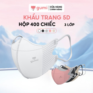 [400 CHIÊC] Khẩu trang 5D Gumi kháng khuẩn 5D Mask kháng bụi mịn, kháng giọt bắn