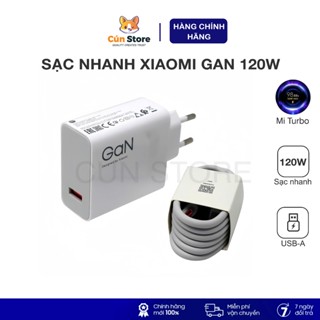 Bộ sạc Xiaomi GaN 120W Mi Turbo sạc cho Mi 14T Pro, Redmi Note 12,13 Pro cực nhanh | Bảo hành 6tháng