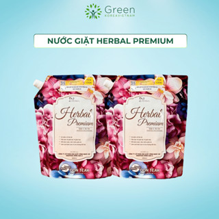 Thùng 4 túi Nước giặt xả sinh học Herbal Premium hương nước hoa thơm lâu cho quần áo 3000ml