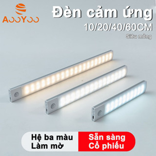 【HCM】60CM Đèn Led Cảm Ứng Chuyển Động Không Dây, Đèn Ngủ Siêu Mỏng Sạc USB Gắn Tường, Có Điều Chỉnh Độ Sáng Sensor Light