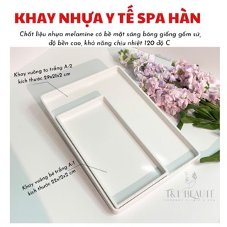  Khay Nhựa Chữ Nhật Đựng Dụng Cụ Y Tế Đồ Spa Khay Inox Chữ Nhật Ovan Cho Spa Phong Cách Hàn Quốc 