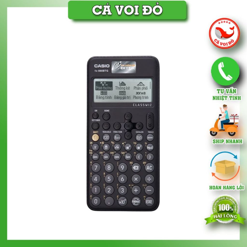 Máy tính Casio FX-880BTG Chính Hãng  dành cho học sinh cấp 3