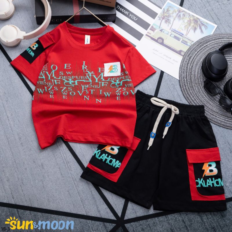 Quần áo bé trai, Set bộ cộc tay bé trai, quần túi hộp form thụng hiphop hàng đẹp