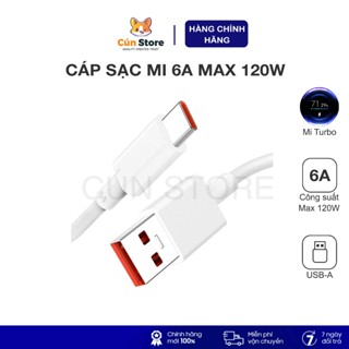 Cáp sạc nhanh Xiaomi 6A hỗ trợ sạc Mi Turbo cho củ 55W, 67W, 90W, 120W | Bảo hành 6 tháng