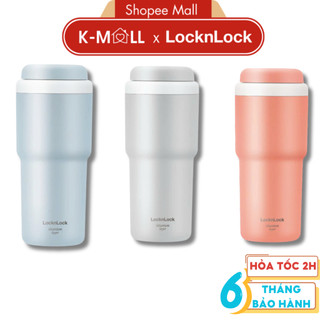  Bình giữ nhiệt LocknLock 480ml Daily Macaron Tumbler LHC3291 Inox 304 mạ Titan mở nắp 1 chạm - K-MALL 