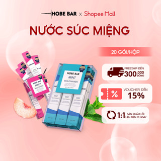 Nước Súc Miệng HOBEBAR Ngăn Ngừa Hôi Miệng Sâu Răng Giúp Hơi Thở Thơm Mát Hỗ Trợ Cải Thiện Sức Khỏe Răng Miệng - 20 Gói