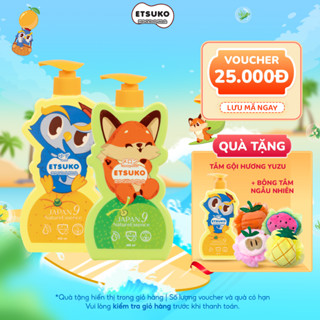 Combo 2 Chai Tắm Gội Cho Bé ETSUKO Nhật 400ml Dưỡng Ẩm Dịu Nhẹ Kháng Khuẩn Bảo Vệ Cho Bé, An Toàn Cho Da Nhạy Cảm