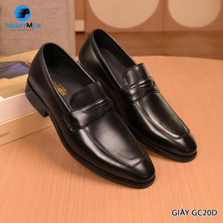 Giày lười nam công sở kiểu dáng loafer da bò cao cấp SMARTMEN GC-20 Đen