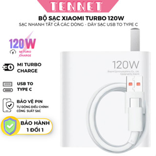 Combo Bộ Cục Củ và Dây Cáp Sạc Siêu Nhanh Xiaomi 120w Mi Turbo, Cáp Sạc Usb Type C 5A Dùng Cho Xiaomi Note/Redmi/Poco