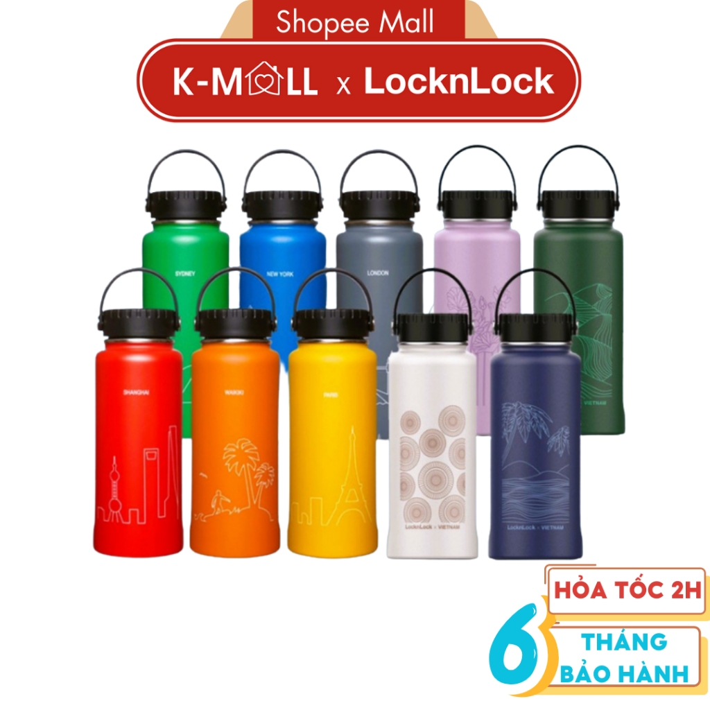 Bình giữ nhiệt LocknLock Riga Tumbler 897ml LHC4160 10 màu có khay lưới lọc trà , quai xách - K-MALL | BigBuy360 - bigbuy360.vn