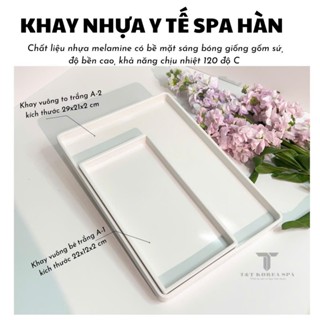  Khay Nhựa Chữ Nhật Đựng Dụng Cụ Y Tế Đồ Spa Khay Inox Chữ Nhật Ovan Cho Spa Phong Cách Hàn Quốc 