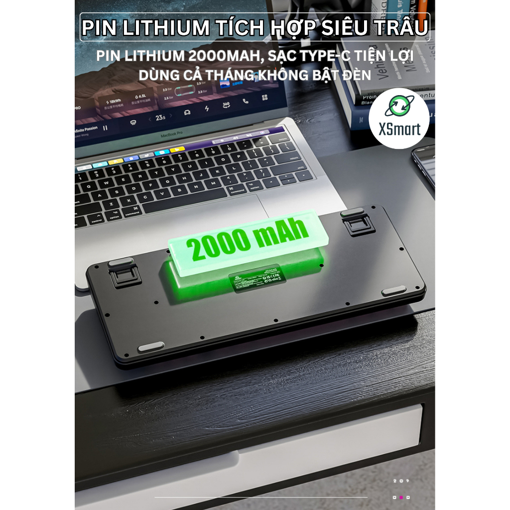 Bàn Phím Không Dây Bluetooth M75 LED RGB, Keycap PBT , Màn Hình LCD, Kết Nối Đa Năng, Pin Sạc, Gõ Êm | BigBuy360 - bigbuy360.vn