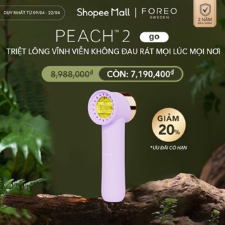 Máy triệt lông full body và mặt cao cấp FOREO PEACH 2 GO với công nghệ IPL kết hợp với cơ chế làm lạnh cho làn da và xung massage T-sonic
