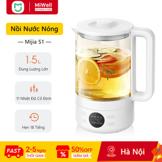  Xiaomi Mijia Ấm đun nước điện S1 Dung tích lớn 1,5L Công suất 1000W Thép không gỉ 316L Ấm trà giữ ấm 12h cho văn 