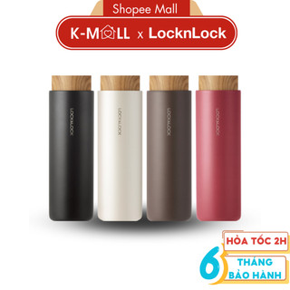 Bình giữ nhiệt locknlock flat tumbler 400ml lhc4227 , có khay lọc trà , nắp nhựa kiểu gỗ - k-mall
