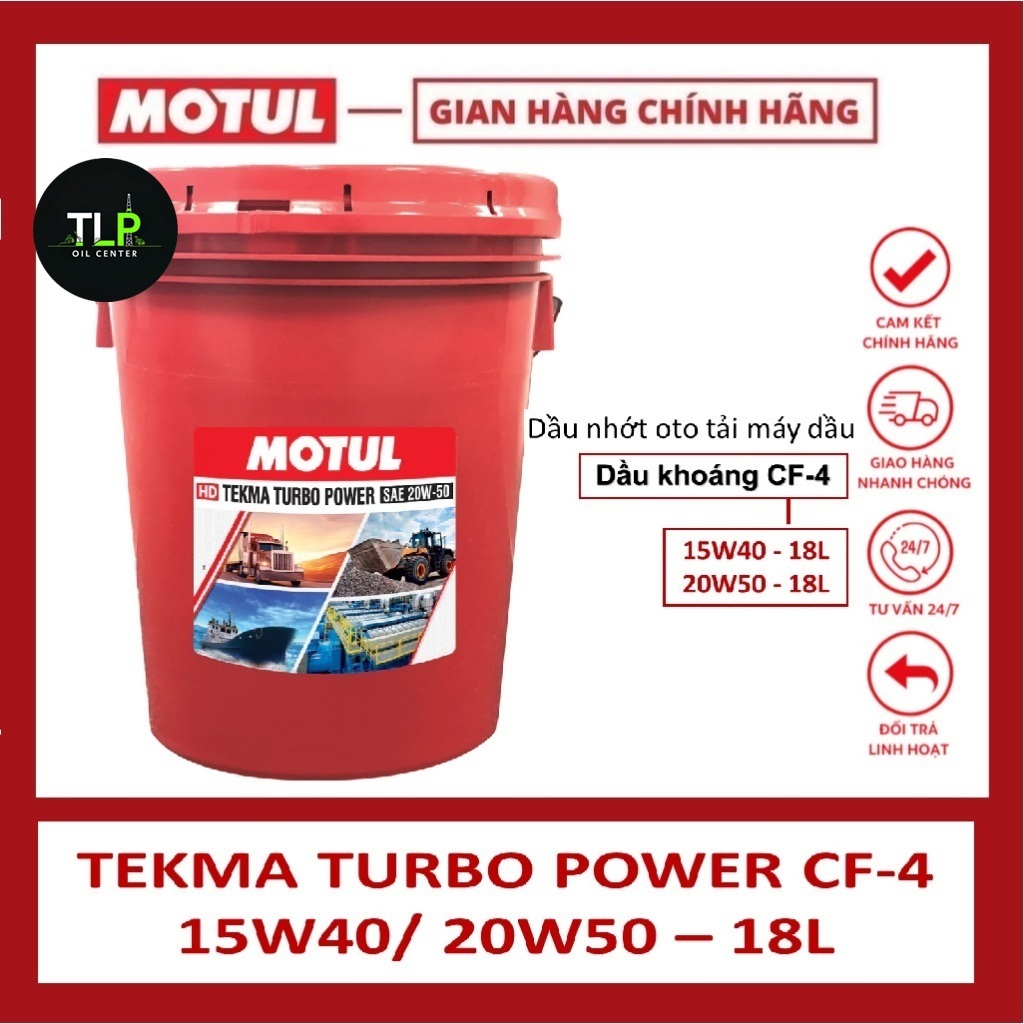 DẦU ĐỘNG CƠ MOTUL TEKMA TURBO POWER 15W40 / 20W50 API CF4 XÔ 18L