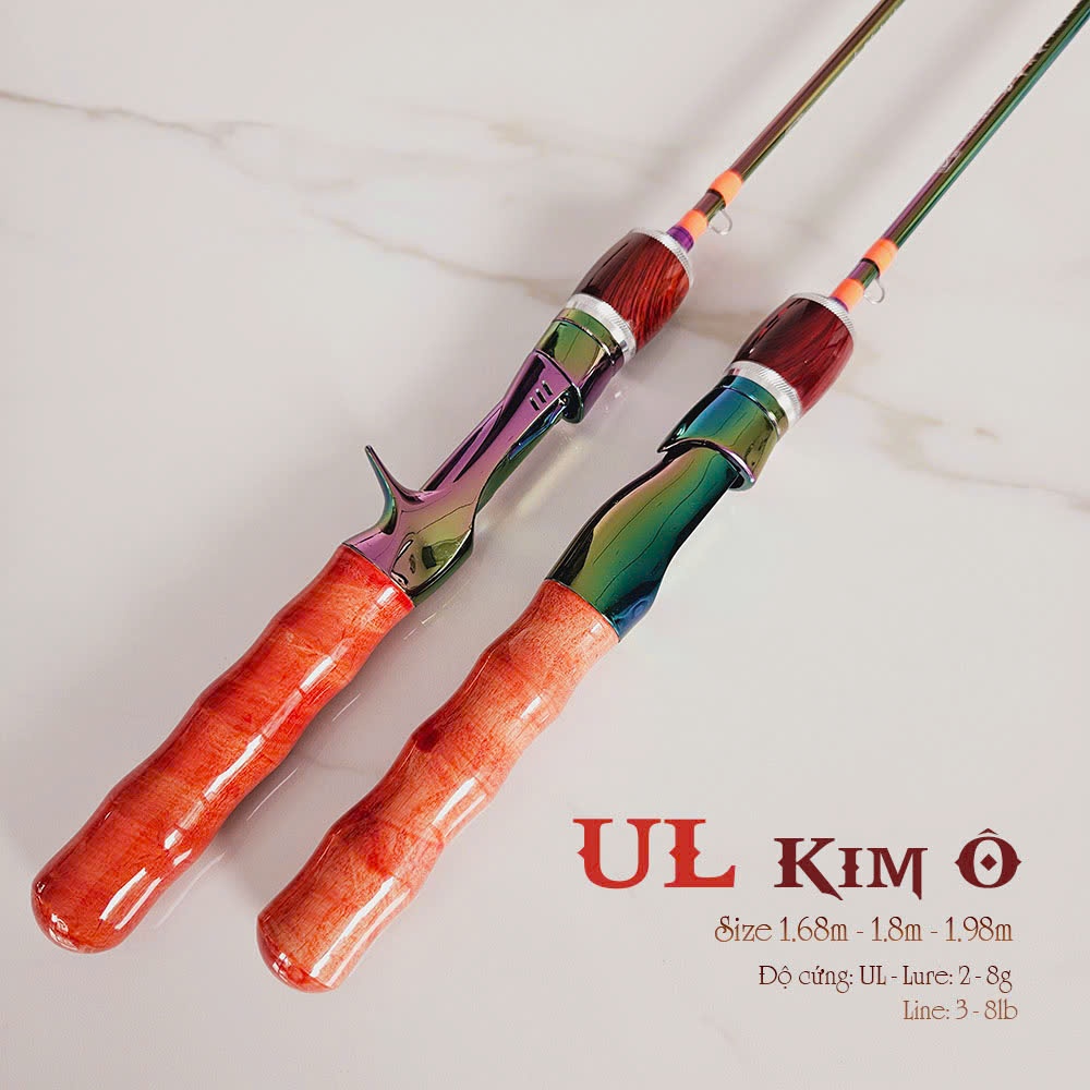 [HOT] Cần Lure UL Gỗ Đẹp – Khoen Fuji – Chuẩn Câu Cá Suối & Cá Lóc Mini