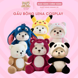 Gấu Bông Lena Cosplay Stitch xanh, Lena Cosplay gấu lotso đỏ, Lenna Gấu trúc, Lena Cosplay Gấu Capybara,  Lena Galaxy...