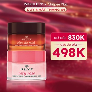 [Date 01/2026] Combo Son dưỡng môi dạng hũ Nuxe Very Rose 15g & Sáp dưỡng môi Nuxe Rêve de Miel 15g tặng 6ml Dầu dưỡng