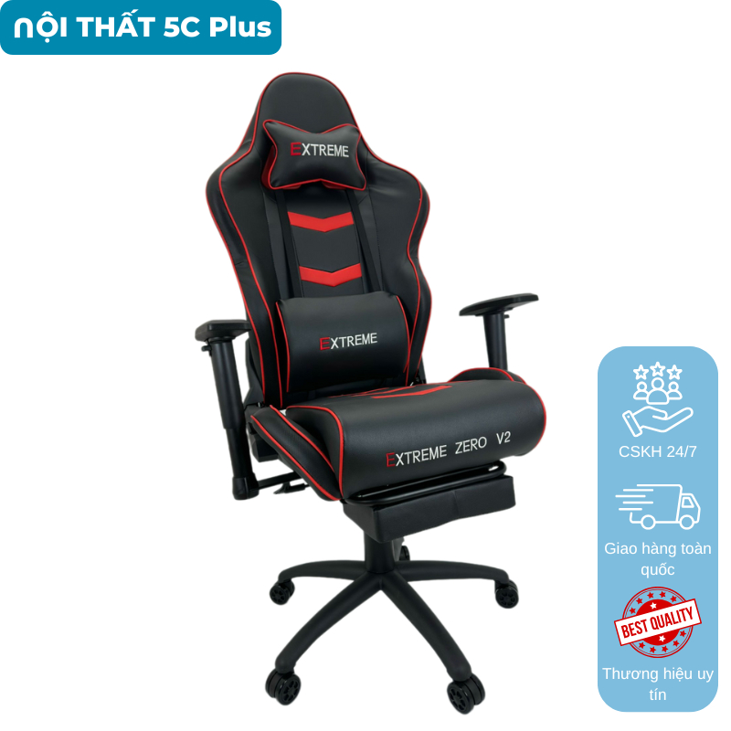 Ghế Gaming Công Thái Học Extreme Zero V2 Ngả 180 Độ, Hỗ Trợ Cột Sống, Giảm Mỏi