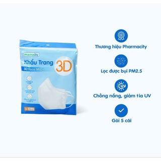 Khẩu trang 3D pharmacity 