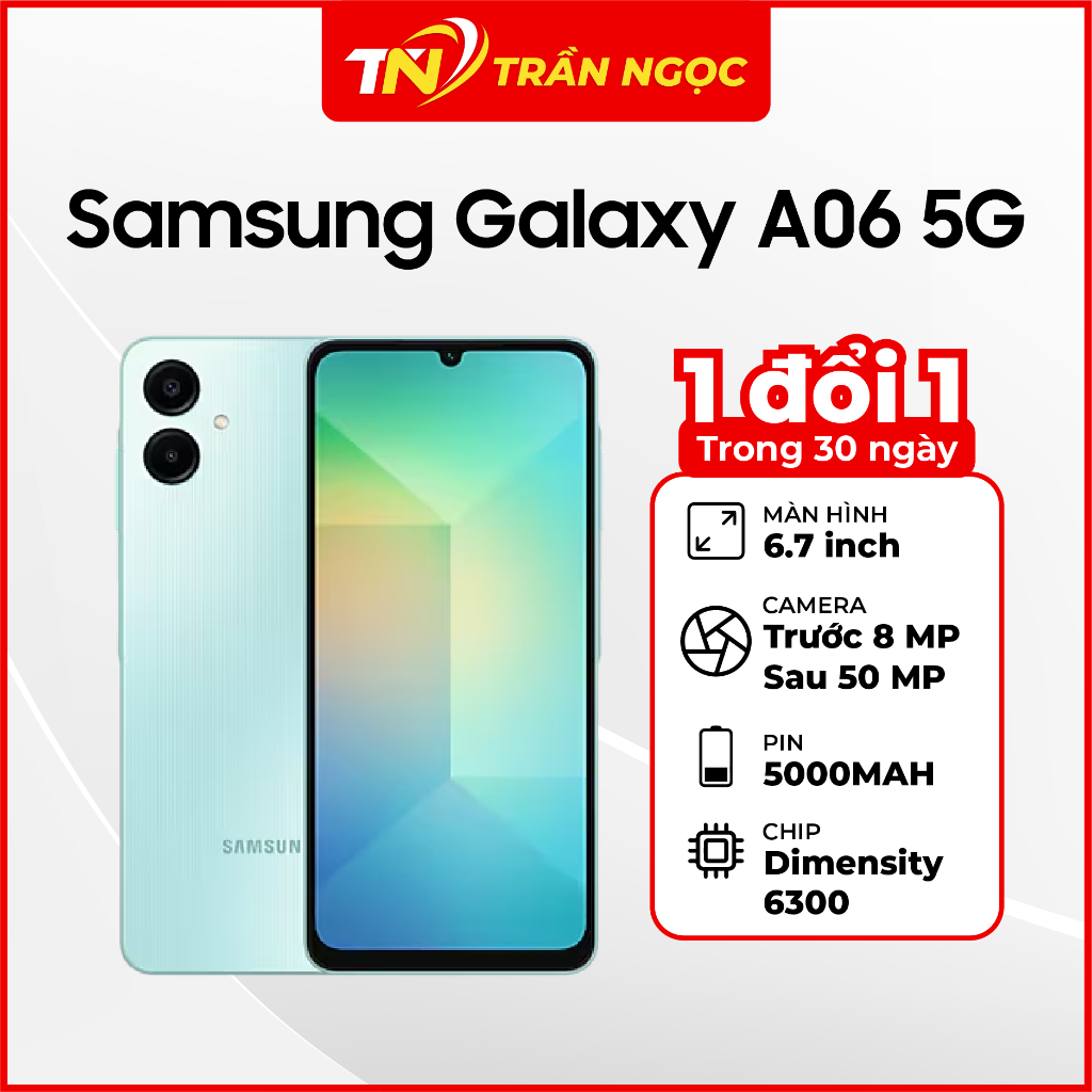 Điện thoại Samsung Galaxy A06 (5G) 4GB 128GB Chính Hãng