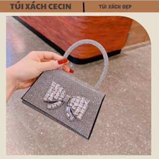 Túi cầm tay đi tiệc đính nơ Bling cao cấp thiết kế sang trọng và nổi bật