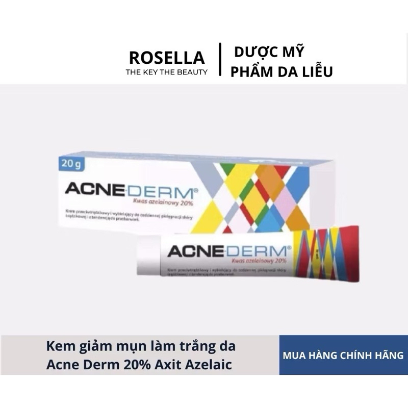 [CHÍNH HÃNG] Kem giảm mụn, mờ thâm ACNEDERM 20g