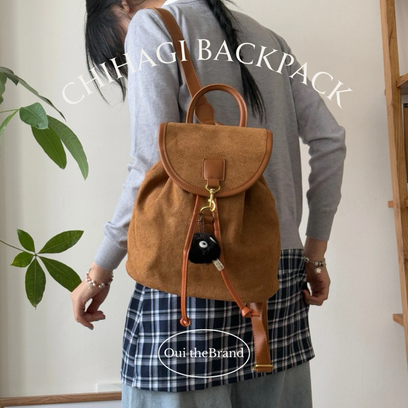 [ Tặng Charm Su ] Chihagi Velvet Backpack - Balo Mini Da Lộn Chihagi ( Ouithebrand )