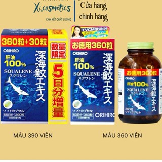 Viên uống Orihiro Shark Squalene 360 viên chiết xuất dầu gan cá mập sụn vi cá mập Nhật Bản