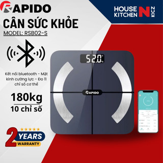 Cân điện tử sức khỏe thông minh SEKA/Rapido RSB02-S kết nối bluetooth, đo 10 chỉ số