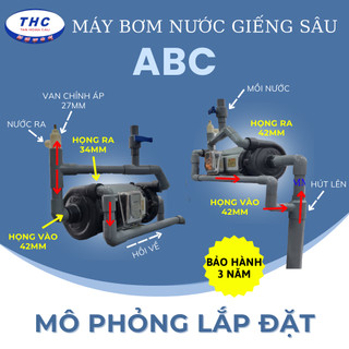 [HCM] Máy bơm nước hút giếng 2 đầu ABC 2HP (1500W) - 220V