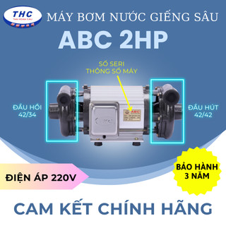 [HCM] Máy bơm nước hút giếng 2 đầu ABC 2HP (1500W) - 220V