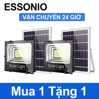  ESSONIO MUA 1 TẶNG 1 đèn năng lượng mặt trời không thấm nước đèn pha sân vườn năng lượng mặt trời chiếu sáng ngoài trời 