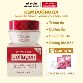 Kem Dưỡng Trắng Da Săn Chắc Chống Lão Hóa 3W CLINIC Hàn Quốc Collagen Regeneration Cream 60g