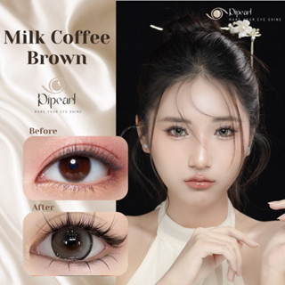 Kính Áp Tròng PIPEARL LENS Milk Coffee Brown – Màu Nâu Cà Phê Sữa, Dòng Lens Giãn Tròng Tự Nhiên