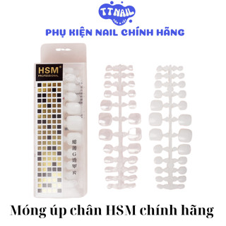 Móng úp chân HSM chính hãng dạng vỉ - Hộp 504 móng úp chân chuẩn phom mỏng-Phụ kiện nail chính hãng