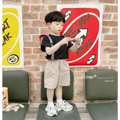 Quần short gió Beemo phối túi vải gió siêu nhẹ cho bé trai mặc đi chơi, đi học từ 9-24kg 4062QHB