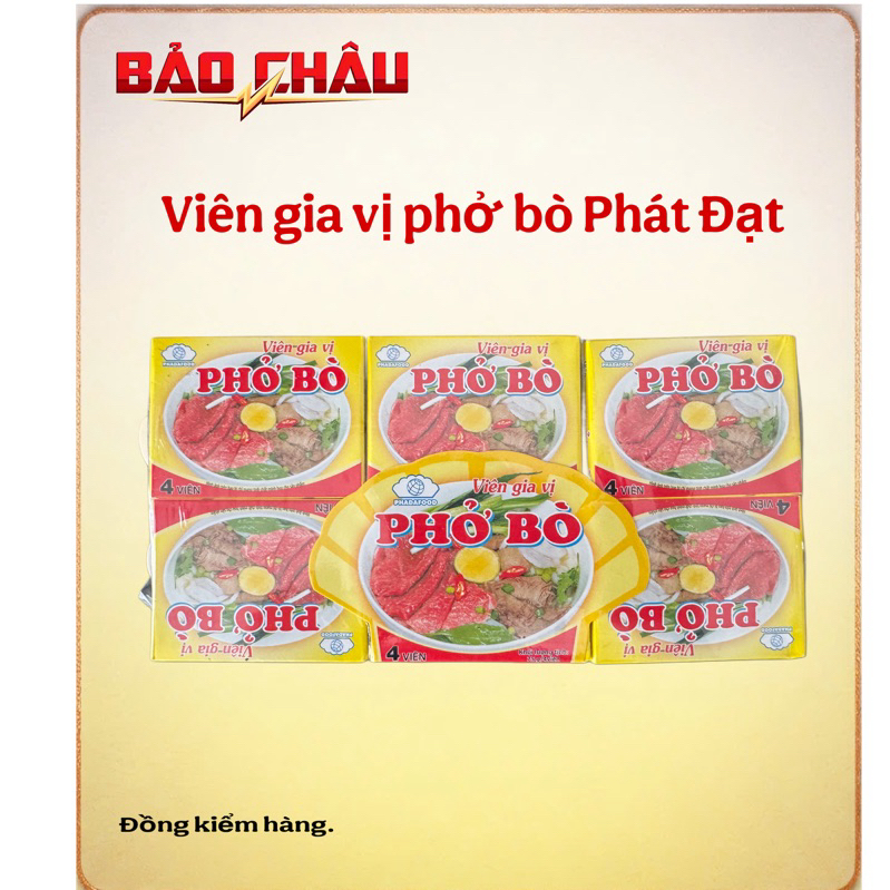 1 lốc(12 hộp) viên gia vị Phở bò Phát Đạt: Chuẩn vị phở Hà Nội,Bí quyết nấu phở bò ngon chuẩn vị chỉ