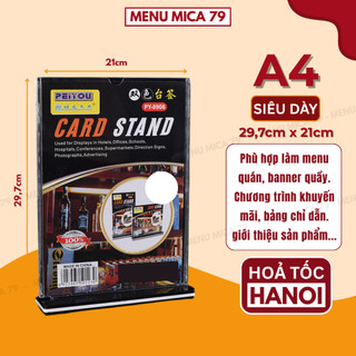 Bảng Menu Mica Để Bàn (Hàng siêu dày) A4 - A5 - A6 - B6