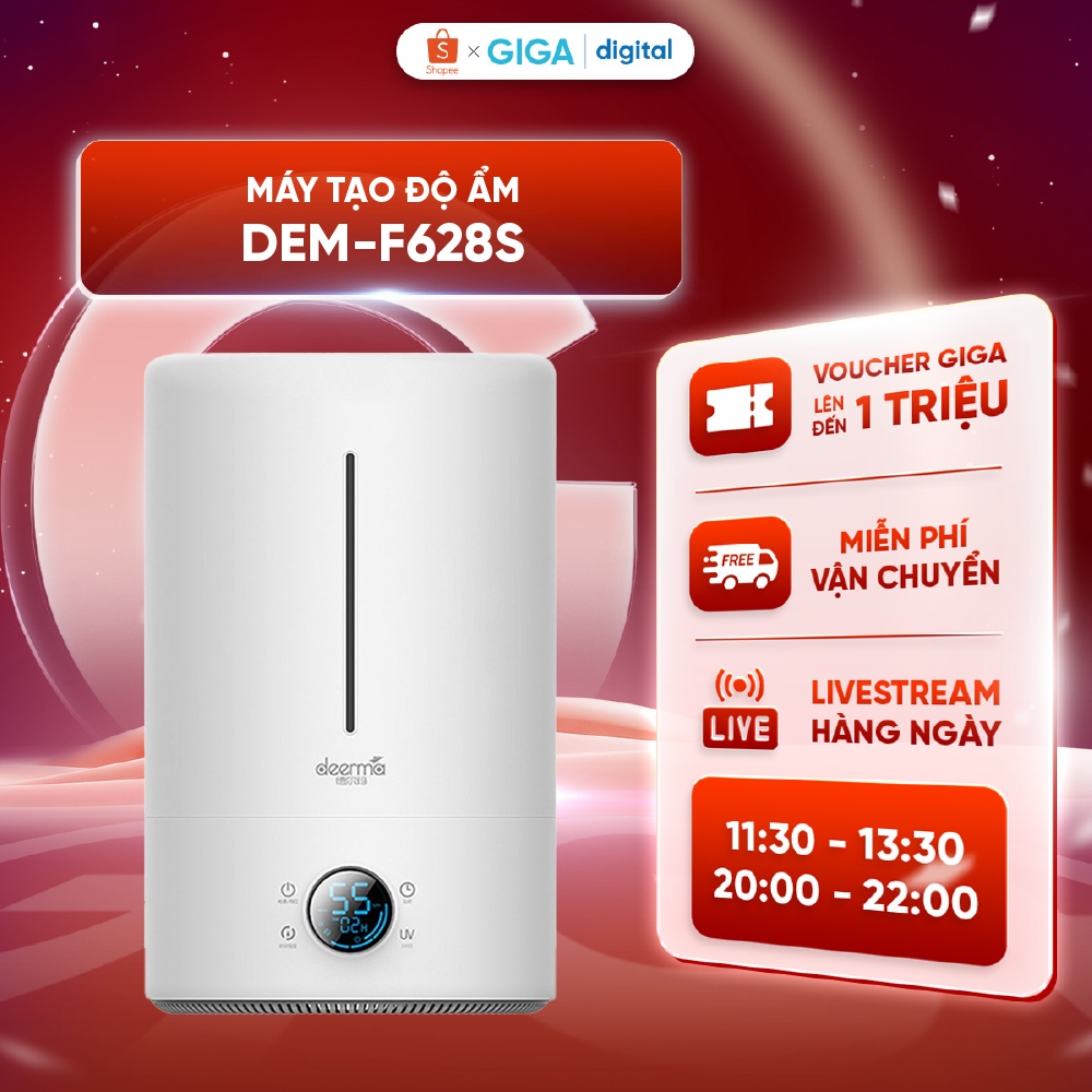 Máy tạo độ ẩm DEM-F628S - Máy tạo ẩm đo độ ẩm hoạt động yên tĩnh có 3 chế độ dễ dàng thay đổi thư giãn