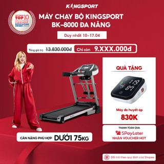 CHỈ GIAO MIỀN NAM I Máy chạy bộ KINGSPORT BK-8000 đa năng, thảm chạy rộng chống trơn, kèm đai massage và thanh gập bụng