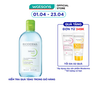 Nước Tẩy Trang Dành Cho Da Hỗn Hợp và Da Dầu Bioderma Sebium H20 500ml
