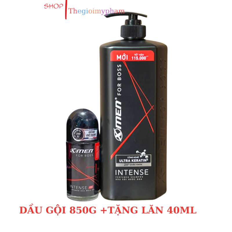 [Tặng Lăn Legend 40ml]Dầu Gội Xmen For Boss Hương Intense 850g