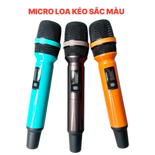 Micro loa kéo chống hú, hợp kim toàn phần, bắt sóng xa, củ micro k8 cực bén, micro loa kéo nhiều màu