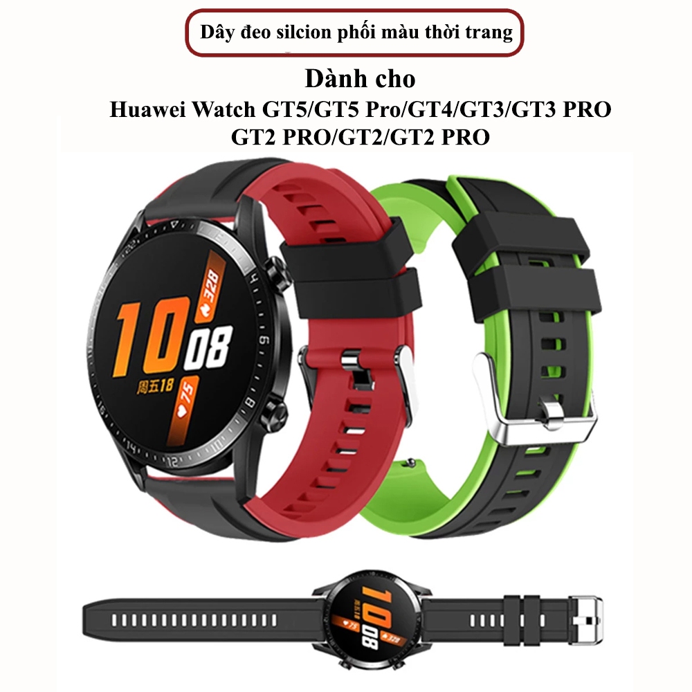 Dây đeo Silicon thời trang đẳng cấp đồng hồ Huawei Watch GT5/GT5 Pro/GT4/GT3/GT3 PRO/GT2 PRO/GT2/GT2