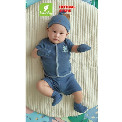 LULLABY - NH379N - Bộ bé trai cài giữa cotton